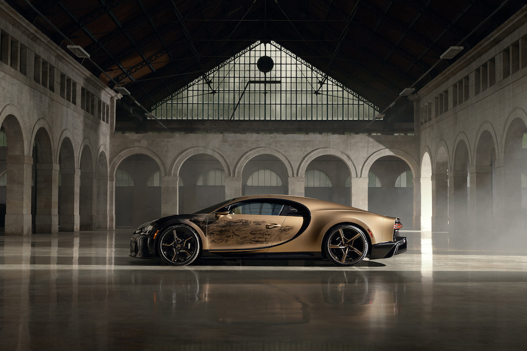 Bugatti Unveils One Of A Kind Golden Era Chiron Adorned With Hand