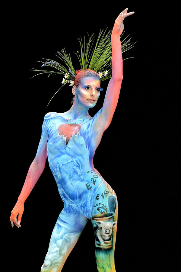 Live Body Painting, Body Paint Models, Living Statue 