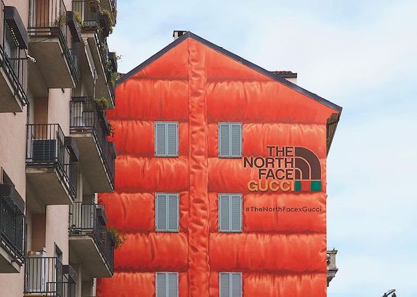 gucci art wall north face