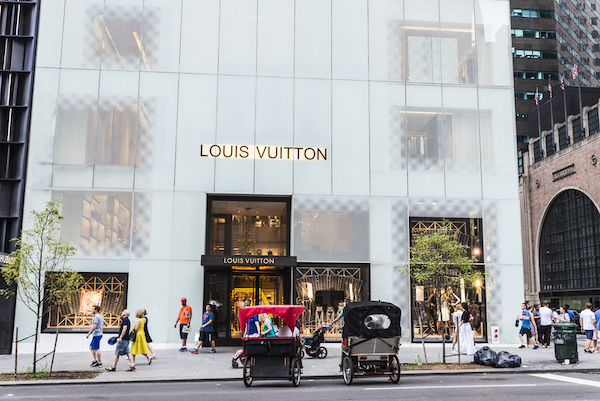 Louis Vuitton has created 12-story tall Christmas tree illusion on