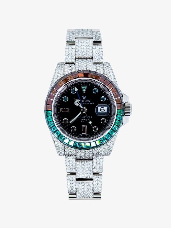 rolex with ice