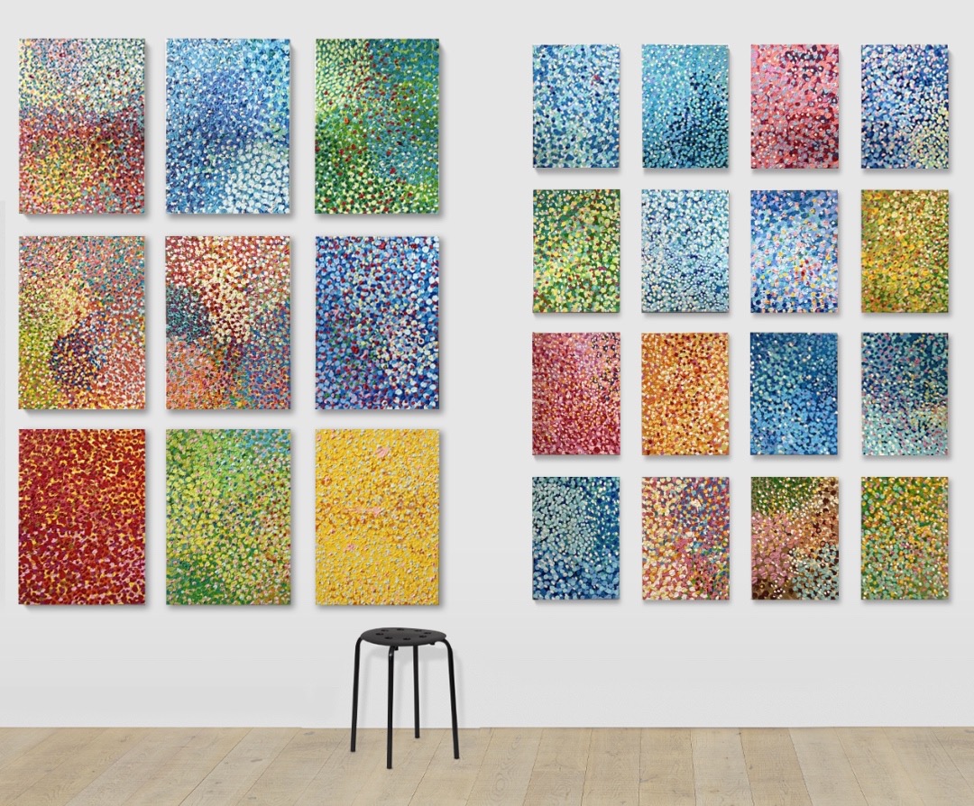 Damien Hirst Dishes Out Minimal ‘veil Artworks He Personally Painted