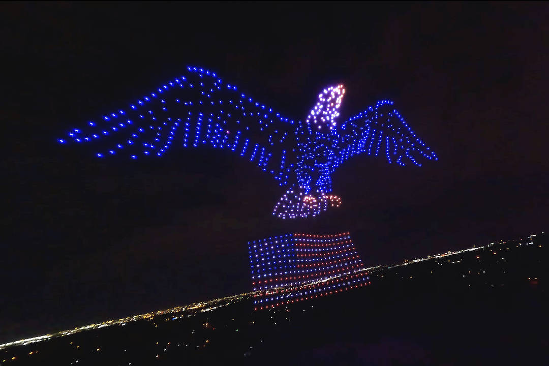 4th Of July Drone Show Sets World Record With Over 1,000 Flying Light