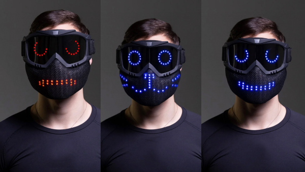 Face Mask With 199 Smart LEDs Lights Up To Showcase Your Emotions ...