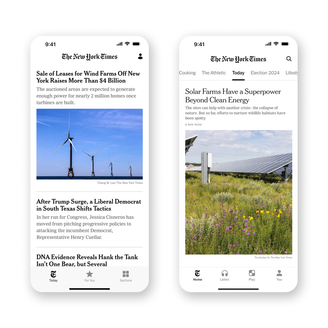 The New York Times App Undergoes Its Biggest Redesign Ever DesignTAXI