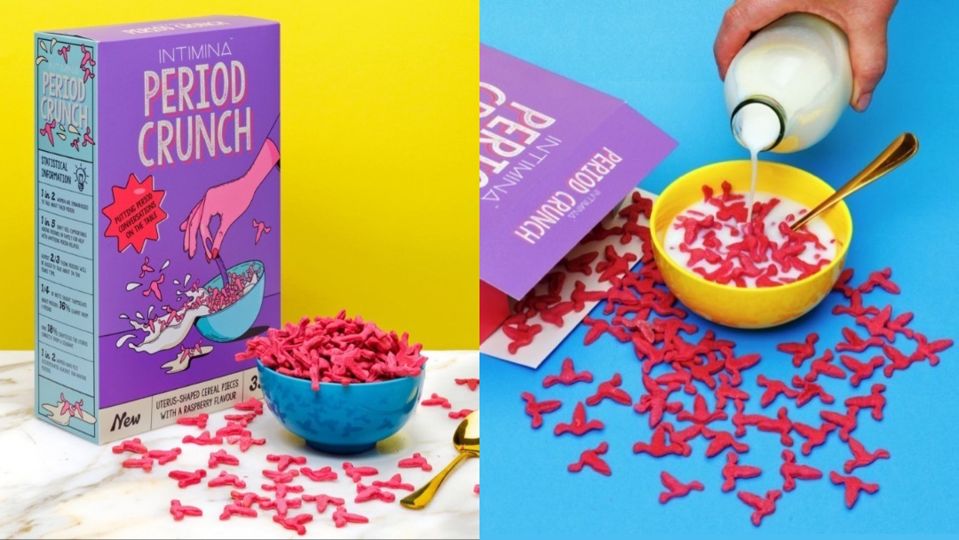 ‘Period Crunch’ Cereal Shaped Like Uteruses Aims To Crunch Menstruation