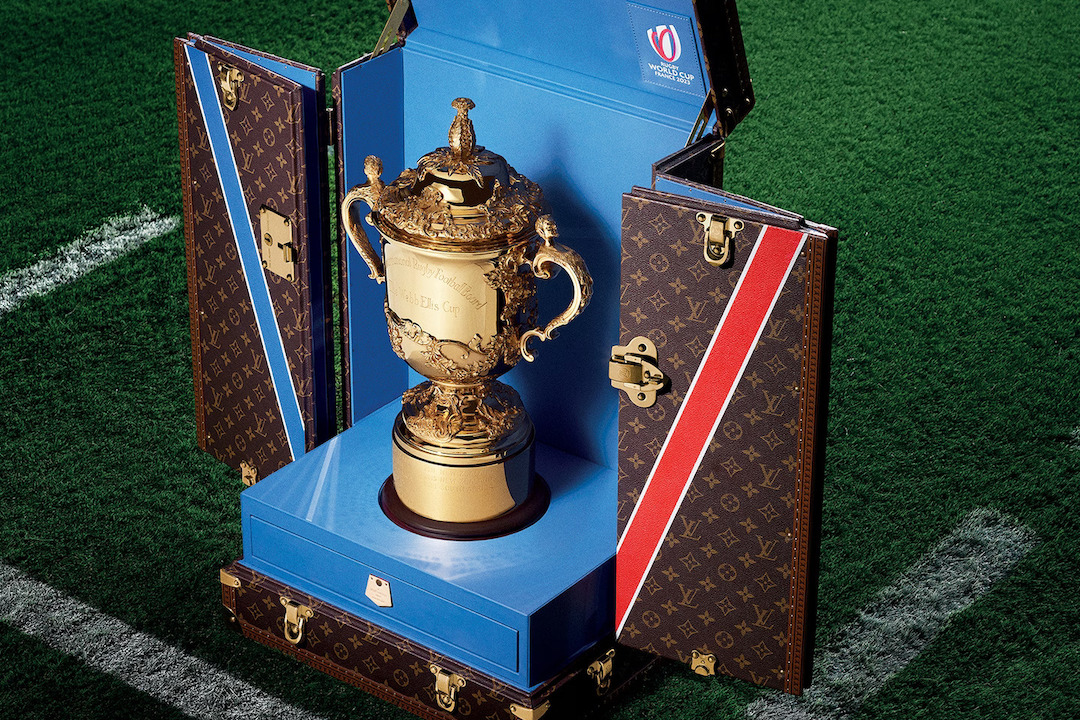 Louis Vuitton Wraps Rugby World Cup 2023 Trophy In Hand-Crafted ...