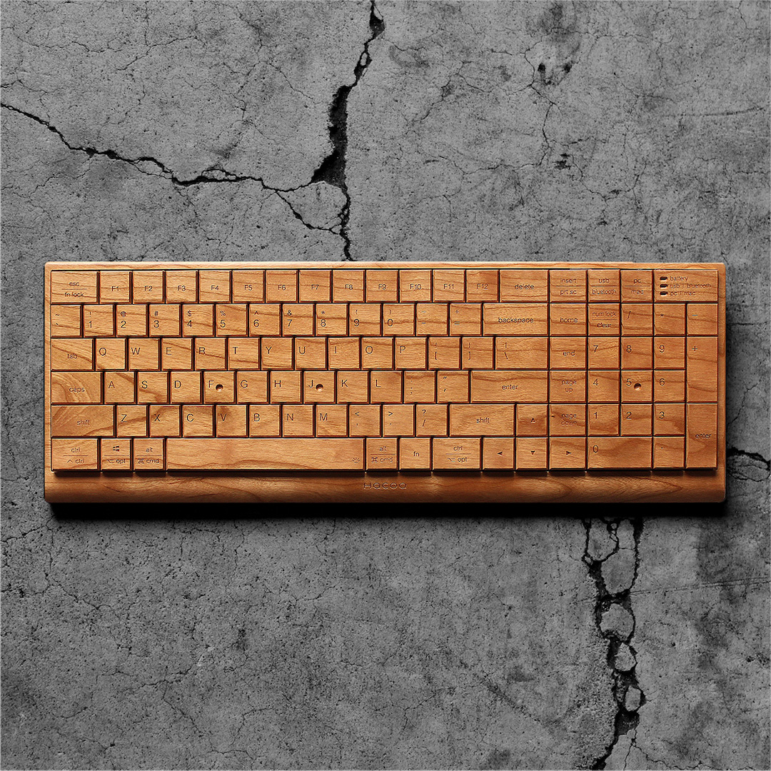 AllWood Keyboard Is A Zen Lover’s Type, With Keys Carved From A Single