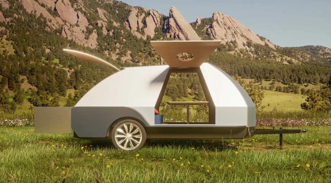 Teardrop Camper Doubles As A Portable Charger So Your EV Will Always Be