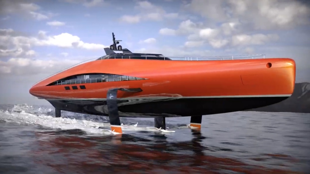 Hydrofoil Superyacht Concept Raises Its ‘Wings’ To Float Over Water ...