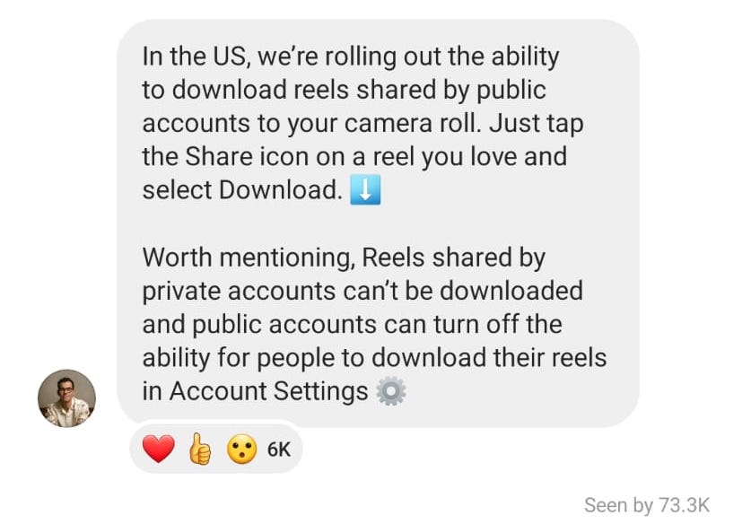 Instagram Now Lets You Download Public Reels For Offline Entertainment