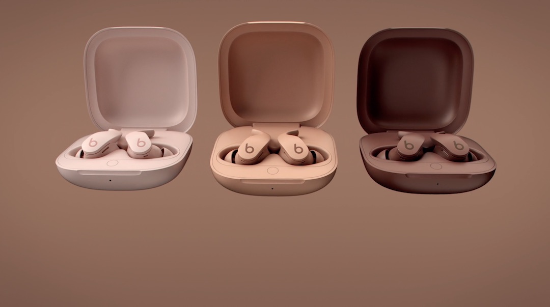 Kim Kardashian’s Shapewear Colors Come For Beats With Earbuds In Skin