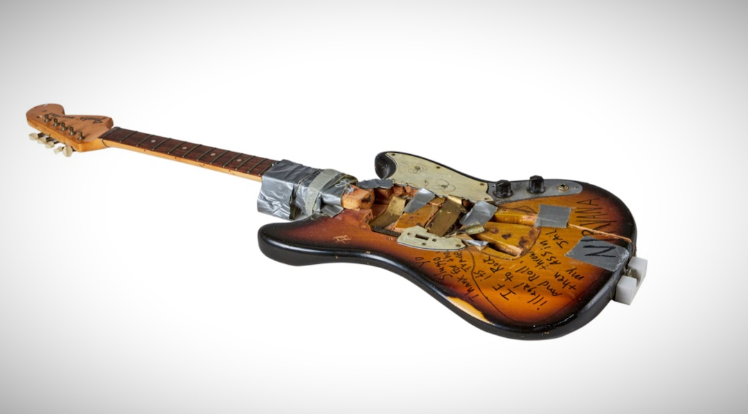 The Late Kurt Cobain Used To Smash Guitars Onstage, Now One Is Being