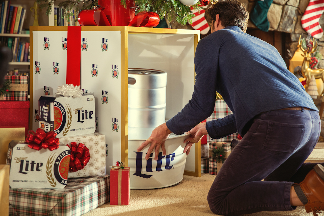 Miller Lite Turns Christmas Dinner Into A House Party With Tree Keg