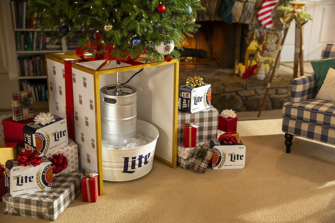 Miller Lite Turns Christmas Dinner Into A House Party With Tree Keg Stand