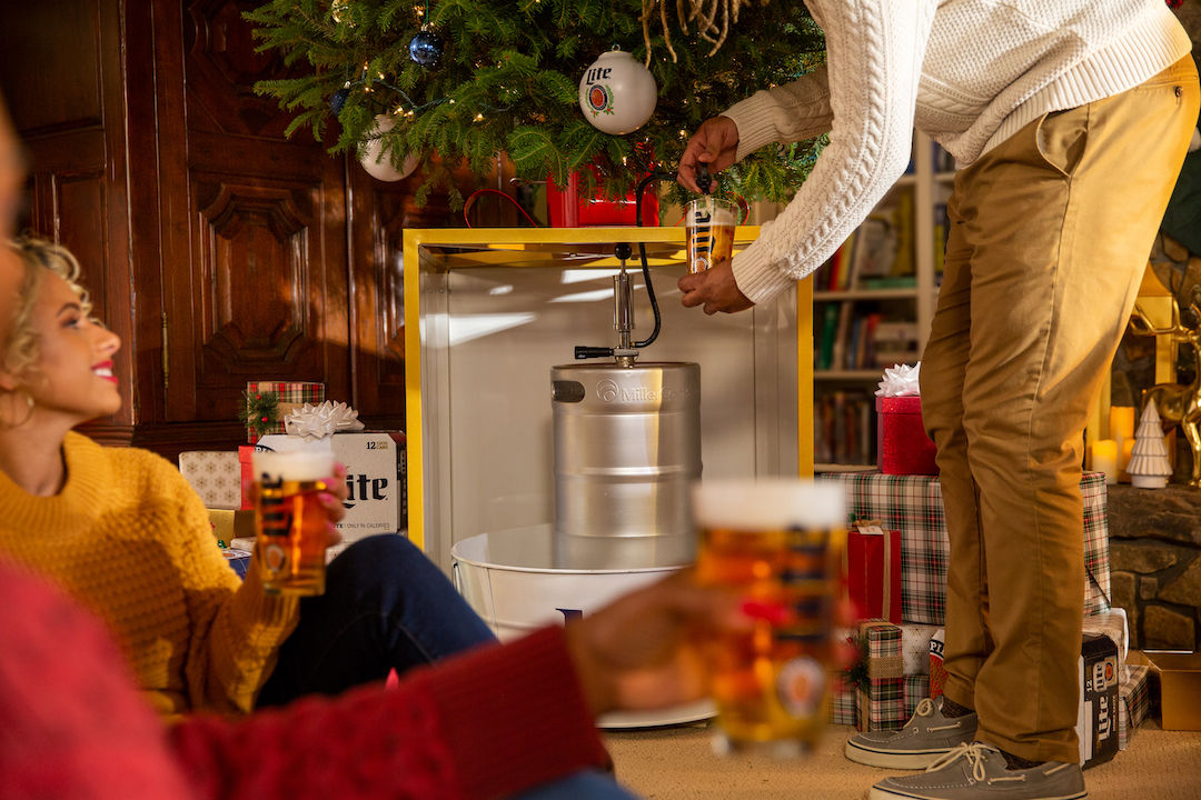 Miller Lite Turns Christmas Dinner Into A House Party With Tree Keg
